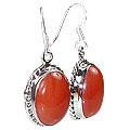 Design 12031: red carnelian american-southwest earrings