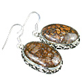 Design 12094: brown,yellow opal american-southwest, ethnic earrings