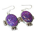 12117: Silver Setting Purple,Blue mohave american-southwest earrings