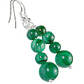 12178: Beaded Green aventurine  ethnic earrings