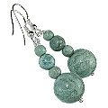 12250: Green jasper earrings