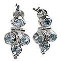 12579: blue blue topaz earrings