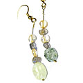 12623: Other Metal green prehnite earrings