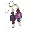 Design 12662: purple,multi-color sugilite earrings