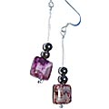 Design 12663: gray,purple sugilite earrings
