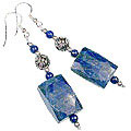 Design 12785: blue lapis lazuli chunky earrings