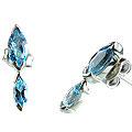 Design 12809: blue blue topaz contemporary earrings