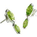 Design 12810: green peridot contemporary earrings