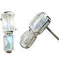 Design 12812: white moonstone contemporary earrings
