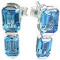 Design 12813: blue blue topaz contemporary earrings