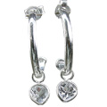 Design 12846: white white topaz drop earrings
