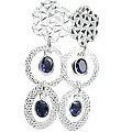 Design 13010: blue iolite contemporary earrings