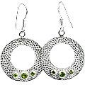 Design 13114: green peridot ethnic earrings