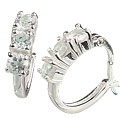 Design 13126: white white topaz contemporary earrings