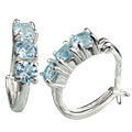 Design 13129: blue blue topaz contemporary earrings