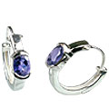 Design 13131: blue iolite hoop-earrings earrings