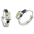 Design 13137: green green amethyst contemporary, hoop earrings