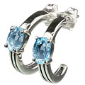 Design 13152: blue blue topaz contemporary earrings