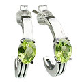 Design 13153: green peridot contemporary earrings