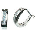 13214: silver setting blue blue topaz hoop-earrings earrings