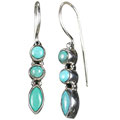 Design 13292: green turquoise american-southwest earrings
