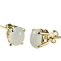 13581: Gold Plated white vermeil  post earrings