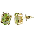 Design 13583: green vermeil post earrings