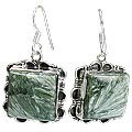 Design 13616: green,gray jasper earrings