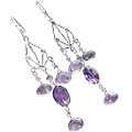 Design 13621 purple amethyst chandelier earrings