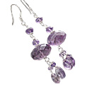 Design 13622: purple amethyst chandelier earrings