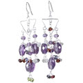 Design 13942 purple amethyst chandelier earrings