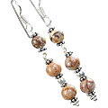 Design 14880: brown jasper earrings