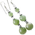 Design 14930: green aventurine earrings