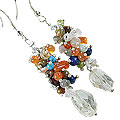 Design 14945: multi-color multi-stone earrings