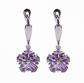 Design 17419 purple amethyst flower earrings
