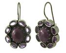 Design 18124 purple,red ruby flower earrings