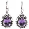 Design 18320 purple amethyst classic earrings