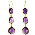 Design 18612 purple amethyst classic earrings