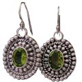 Design 8379: green peridot chunky earrings