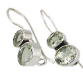 Design 9332: green green amethyst earrings