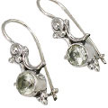 9333: Greeen green amethyst earrings