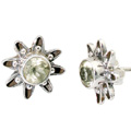 Design 9373: Green green amethyst flower earrings