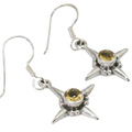 Design 9380: yellow citrine star earrings