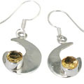 Design 9390: yellow citrine earrings