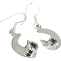 Design 9392: green green amethyst earrings