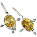 Design 9395: yellow citrine earrings