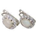 Design 9412: white opal staff-picks earrings