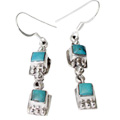 Design 9558: blue turquoise american-southwest earrings