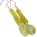 Design 9739: yellow jade earrings