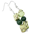 Design 9746: green turquoise earrings